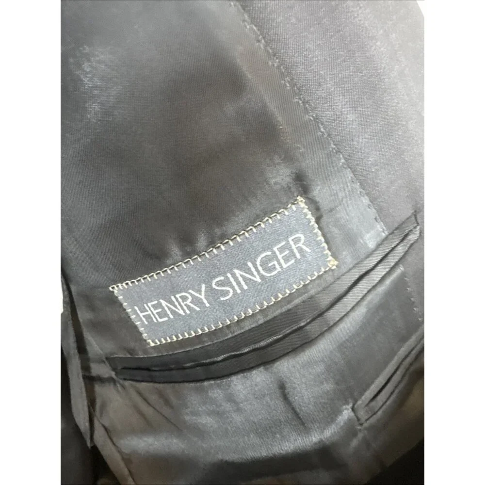 Canali x Henry Singer Gray Wool Blazer Sport Coat‎ Italy EU 52 US 42R